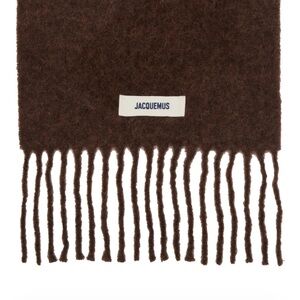 Jacquemus Rich Brown Fringed Scarf